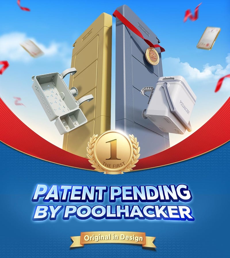 POOLHACKER Poolside Bar, [Original] Swim Up Bar Exclusively for Above-Ground Round Pools. Patio Poolside Table Smart Fold Easy Maintenance, Weather Resistant Stable Tabletop (Phantom Gray) - Image 3